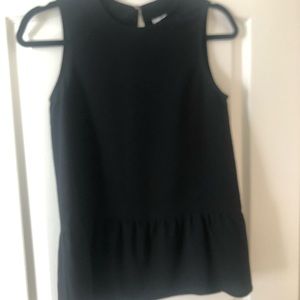 Halogen peplum top in black size xs petite.